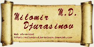 Milomir Đurašinov vizit kartica